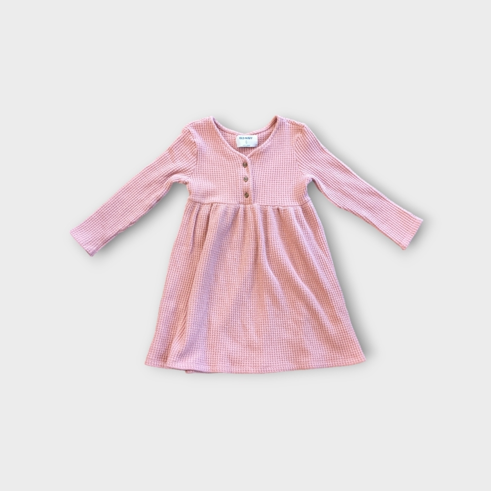 4T Old Navy Pink Waffle Knit Dress